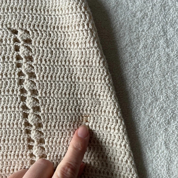 Charabia brand beautiful crocheted sweater, tunic-length - Picture 5 of 5